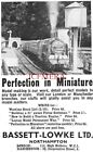 2 x BASSETT-LOWKE Model Train Railway ADVERTS (2) Very Small 1940s Prints 162/63