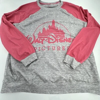 Walt Disney Pictures Gray/Pink Sweatshirt Size Large - Image 1 of 4