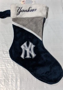 New York Yankees Holiday 17" Christmas Stocking Team Logo New Color Block Swoop - Picture 1 of 1