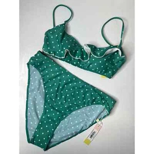 Summersalt Marina Bikini Set Size 6 & 12 Seaglass Dot High Waist Ruffle Top NWT - Picture 1 of 7