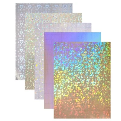 Clear Lamination Holographic Paper Adhesive Waterproof Spot Rainbow Star Pattern - Image 1 of 4