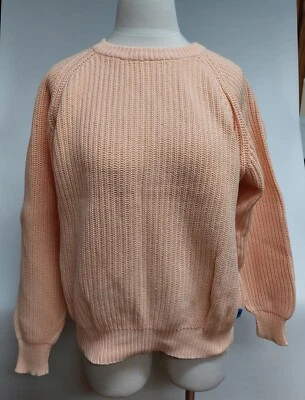 Suéter Pullover Crazy Horse II Rosa Melocotón Tejido Pesado Manga Raglán Foto 1 de 2