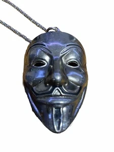 Guy Fawkes Anonymous Mask Necklace Vendetta V Film Drama Face Mask Pendant - Picture 1 of 4