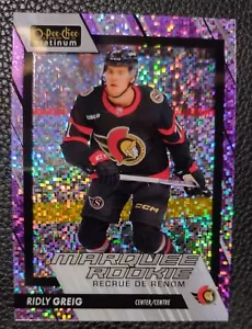 2023-24 O-Pee-Chee Platinum Violet Pixels Marquee Rookie Ridley Greig #/299 - Picture 1 of 2