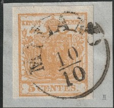 Lombardo Veneto 5 Cent 1850 Raro Colore Milano Qualita Lusso