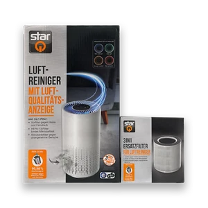Luftreiniger + 2 Filter 3in1 Luftqualitätsanzeige 3 Stufen Touchdisplay bis 25m² - Bild 1 von 1