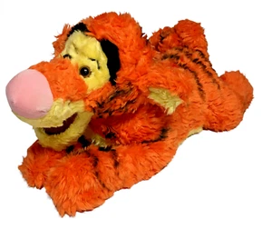 Disney Store MG Liegender Tigger zottelig Plüsch orange schwarze Streifen 14 Zoll lockiger Schwanz  - Bild 1 von 8