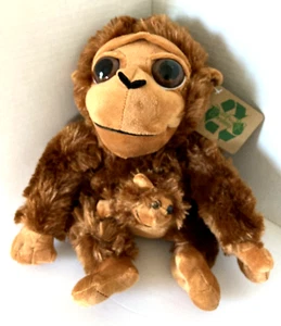 Orangutan 10" Pocketz with Baby Bush Gardens Tampa Plush NWT - Picture 1 of 4