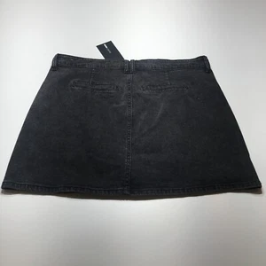 Fashion Nova Skirt Womens Size 1XL Plus Stop And Stare Charcoal Mini Stretch NWT - Picture 1 of 15