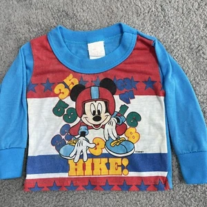 Camisa De Colección Disney Mickey Mouse L/S Fútbol Gráfico Niños Sin Etiqueta ¡Ver Fotos! - Imagen 1 de 17