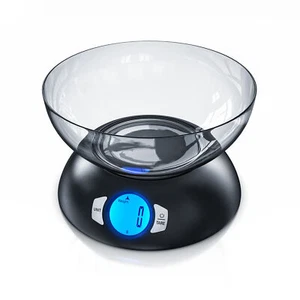 Arendo Digitale Küchenwaage 5000 g mit Wiegeschale LCD Display g/ ml/ lb'oz - Bild 1 von 8