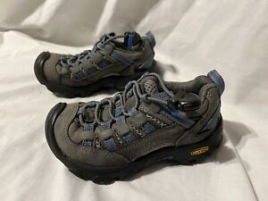 Keen Toddler Baby Hiking Shoes Size 8 Blue Gray