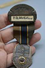 Vntg American Legion 1937 Medal,Aux 19th Convention-New York- G.D. Steinhaus  #6