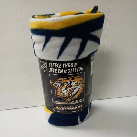 NHL Officially Licensed Nashville Predators Shadow Fleece Throw Blanket (50" x 6 Cover