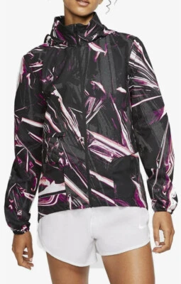 NIKE SHIELD GHOST FLASHWEATHER RESISTANT RUNNING JACKET PINK BLACK  BV4387 601 M - Image 1 of 4