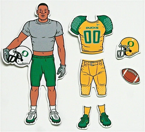 University of Oregon Ducks Football Player Magnet 2006 #00 Yellow Uniform 5"High Cover