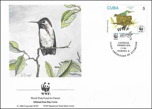 Bee Hummingbird Smallest Bird in the World Mellisuga Helenae FDC Cover 1992 - Picture 1 of 1