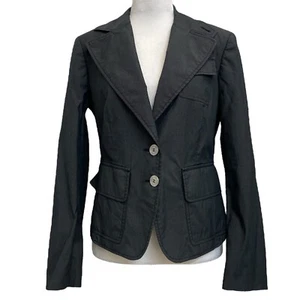 Esprit Collection Gray Notched Collar Tailored Two Button Blazer sz 8 Casual - Picture 1 of 13