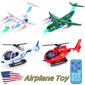 Remote Control Aeroplane Toy Airplane Toys Transport with Light & Music for Kids - Picture 1 of 38