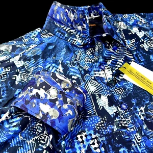 Robert Graham geometrisches Paisley Patchwork Blumenmuster marineblau Tarnmuster Hemd 2XL $ 238 - Bild 1 von 13