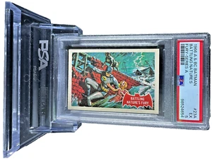 Batman Series A 1966 A&BC BATTLING NATURES FURY #23A EX 5 - Vintage garno PSA - Picture 1 of 6