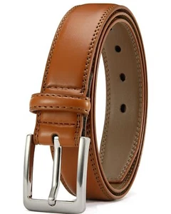 Men’s Leather Dress Belt 1 1/8 Inch Formal Belt Perfect with Dress Shoes - Picture 1 of 7