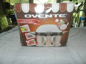 Ovente Dual Single Serve Ice Cream Maker Peach Colored Model ICM1205BG NEW - Picture 1 of 8