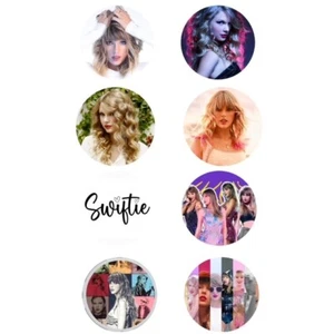 TAYLOR SWIFT Button Badges x 8 (5.8cm) - Picture 1 of 2