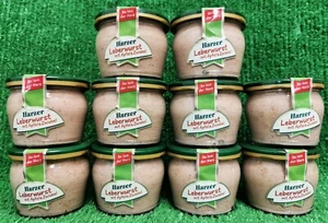 (16,25€/kg) 10x Keunecke Harzer Hausmacher LEBERWURST MIT APFEL ZWIEBEL 200g Gl. - Bild 1 von 2