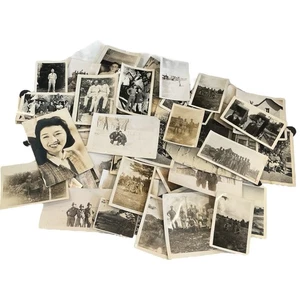 Lot 55 Original WWII Photos US Military Japan Okinawa 1940s Woman Soldier Men - Picture 1 of 9