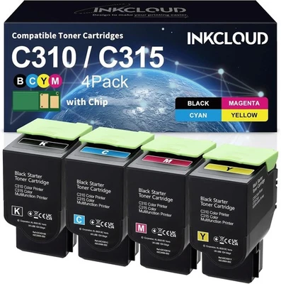 C310 C315 High Yield Toner Cartridge 4-Pack for Xerox Printer with Chip - Image 1 of 4