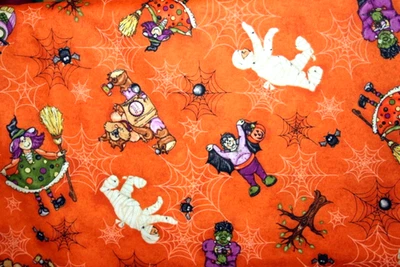BOPPITY POO IN ORANGE FROM RED ROOSTER - 100% COTTON FABRIC - Image 1 of 4