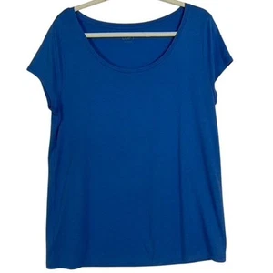 NUEVO CON ETIQUETAS LOFT Camiseta Azul Manga Corta, Talla Grande, 60% Algodón, 40% Modal - Imagen 1 de 6