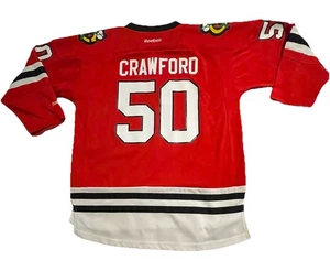 Corey Crawford #50 Chicago Blackhawks Reebok NHL Trikot - Größe Jugend L/XL Hockey - Bild 1 von 8
