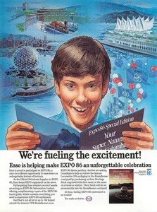 Magazine Print Ad ESSO 1986 EXPO 86 We're Fueling Excitement Gas Info Centers - Picture 1 of 1