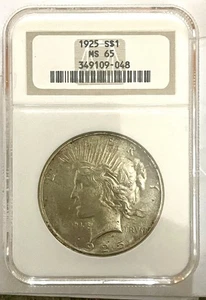 1925 Peace Dollar ((NGC MS65 Toning) - Picture 1 of 2
