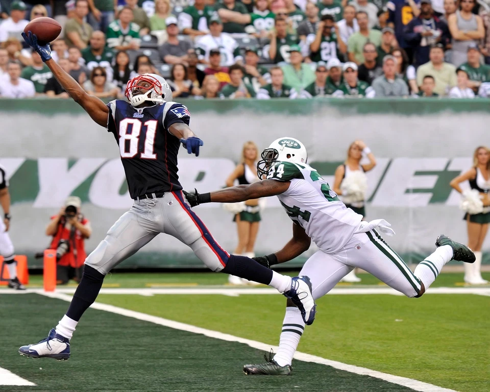 Impresión fotográfica brillante Randy Moss #81 New England Patriots NFL 8"X10" 5 Foto 1 de 1