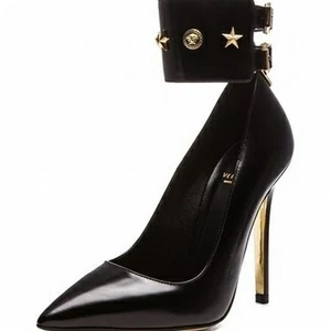 Bomba Versace negra tobillo punta puntiaguda - talla 40 - Imagen 1 de 8