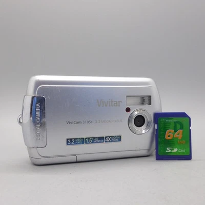 Vivitar Digital Camera Vivicam 3105s 3.2MP Silver Tested - Image 1 of 4