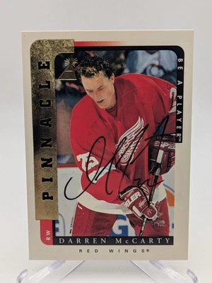 💥 1996-97 Pinnacle Be A Player Auto Darren McCarty #175 On-Card Auto; Red Wings - Image 1 of 2