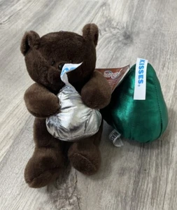 Peluche Hershey Park Candy Kisses Brown Bear 6" sentado con peluche de beso de 4” - Imagen 1 de 7