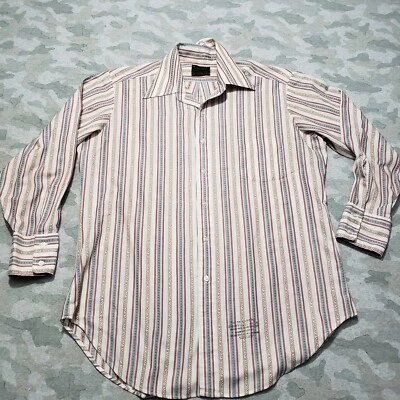 Vintage Sears Perma Prest Sears Shirt Mens XL Red Pearl Snap Long Sleeve - Image 1 of 4