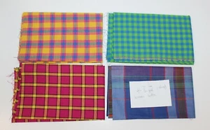4 Halber Yard jeweils gewebte Baumwolle Stücke (18" x 42")   - Bild 1 von 2