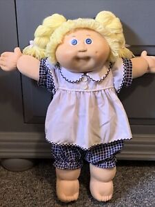 1985 Cabbage Patch Kid • Doll Blonde•Blue Eyes•Dimple HM#3 CPK