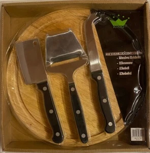 Juego de cuchillos para queso con tabla de madera, nuevo embalaje original, King #2-H4-575g - Imagen 1 de 1