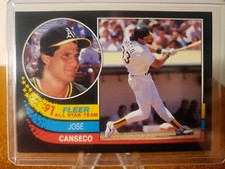 1991 FLEER ALL-STAR TEAM OAKLAND A'S JOSE CANSECO # 8