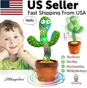 Muñeca de peluche de cactus bailando grabación electrónica batido con canción divertido regalo EE. UU. - Imagen 1 de 7