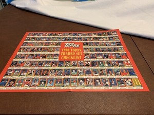 Topps magazine Baseball 1990 TRADED SET checklist poster Double Sided Montana