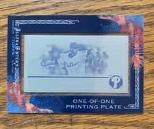 Allen & Ginter A&G 1/1 Printing Plate 2011 Roy Halladay Phillies Topps