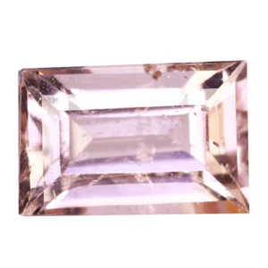 1.18 Ct Outstanding Perfect Rectangle 7.5 x 5.7 MM Pink Brazil Natural Morganite - Picture 1 of 5